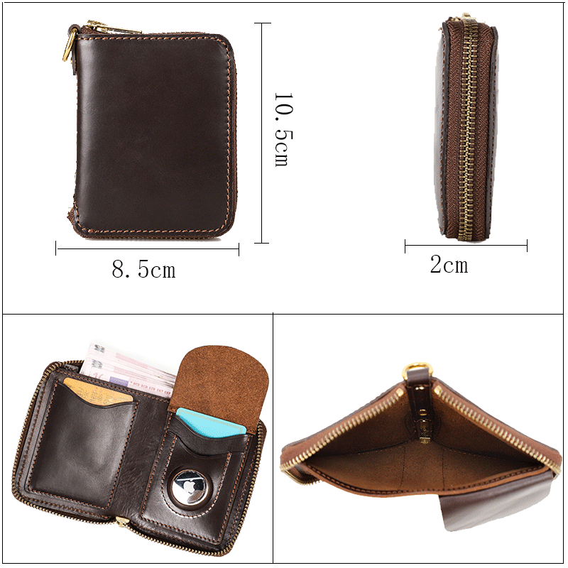 Retro Leather Handmade Short Wallets