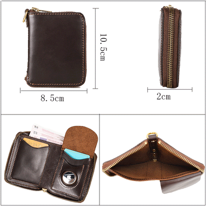 Retro Leather Handmade Short Wallets