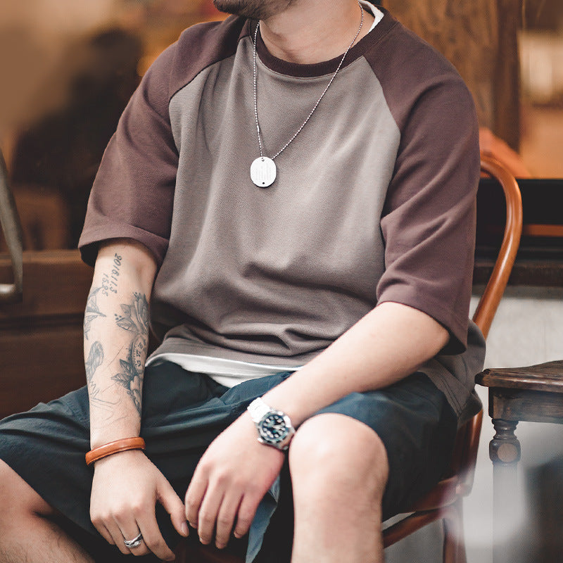 Retro Preppy Look Baseball Tee