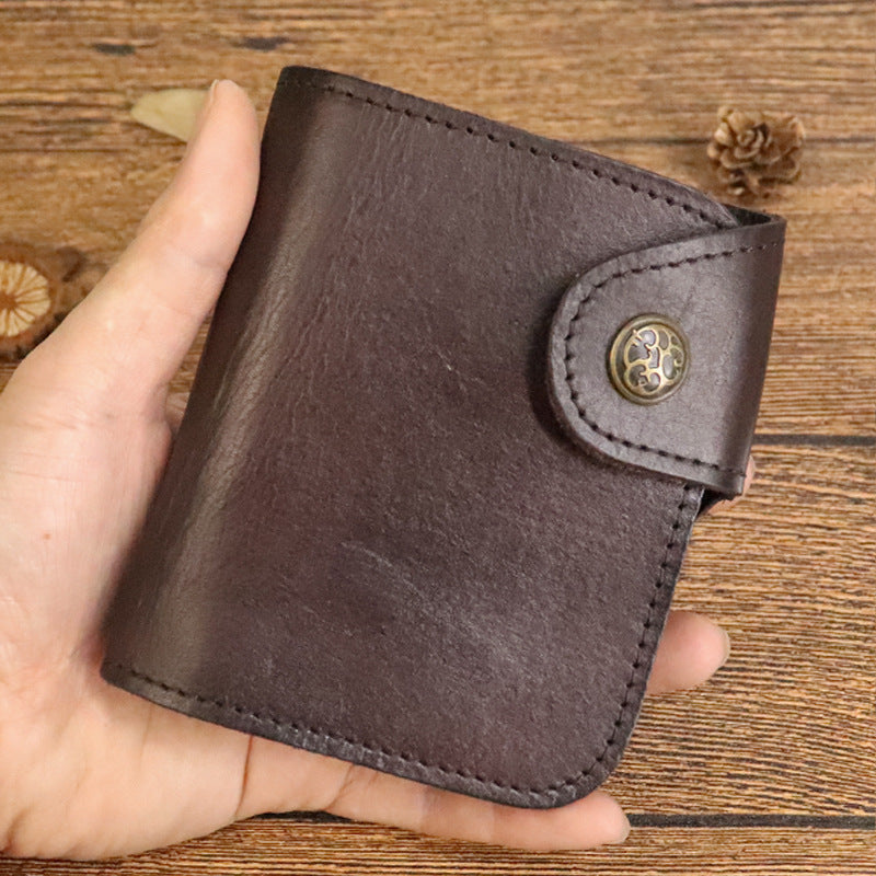 Retro Leather Handmade Short Wallets