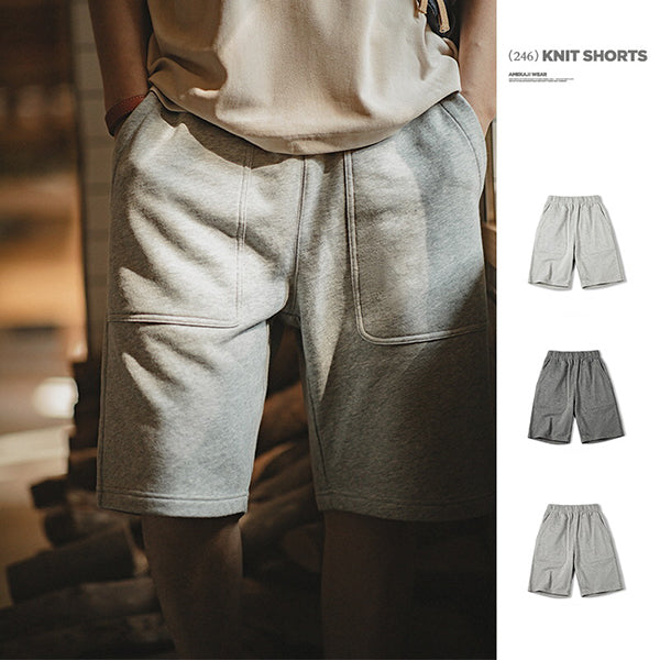 Retro Knitted Big Pockets Sport Shorts