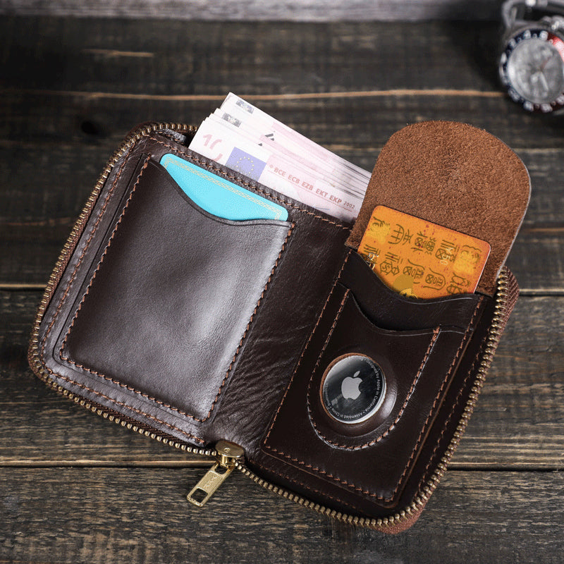 Retro Leather Handmade Short Wallets