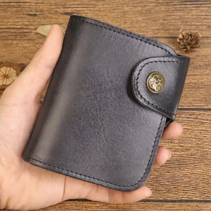 Retro Leather Handmade Short Wallets