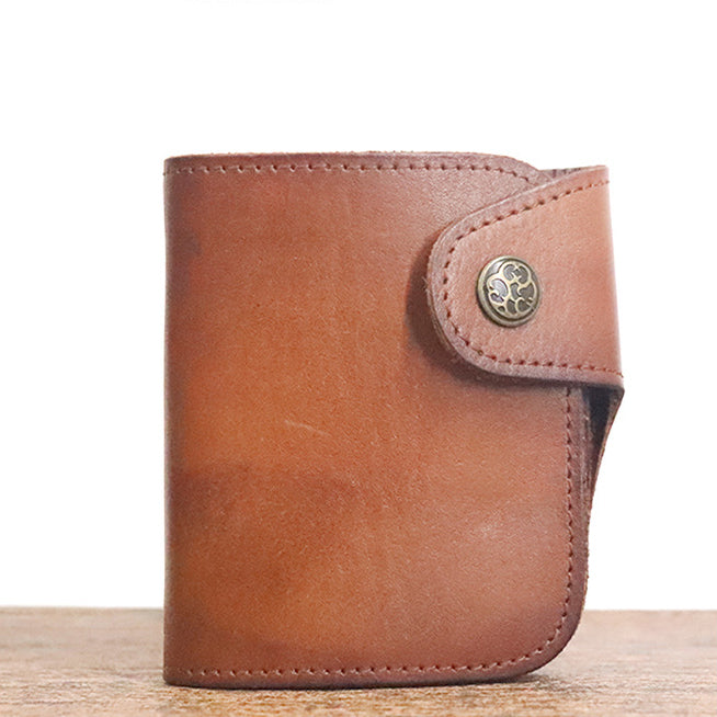 Retro Leather Handmade Short Wallets