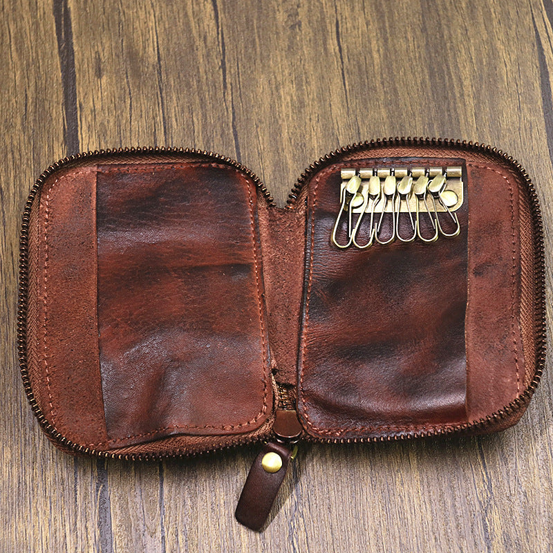Retro Leather Handmade Card Holders Key Holders