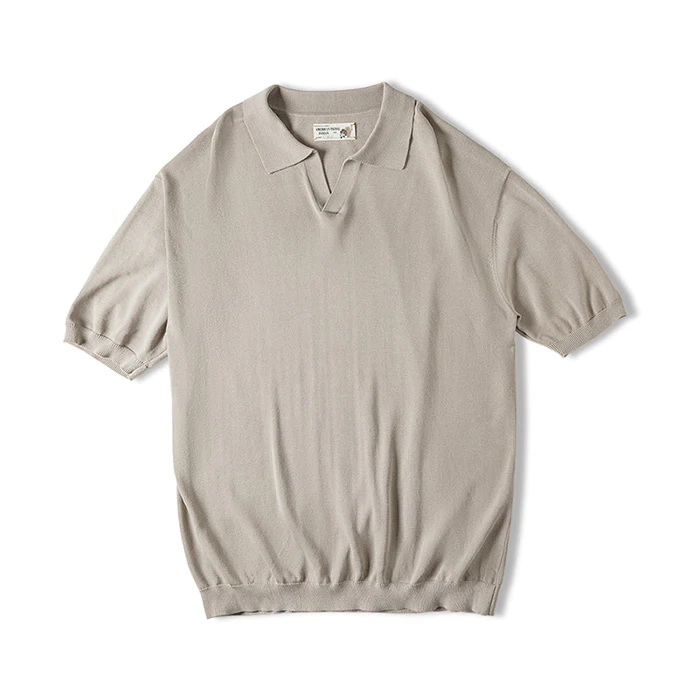 Retro V Knitted Polo Short Sleeves T-Shirts