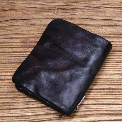 Retro Leather Handmade Short Wallets