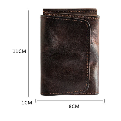 Vintage Leather Handmade Card Wallet