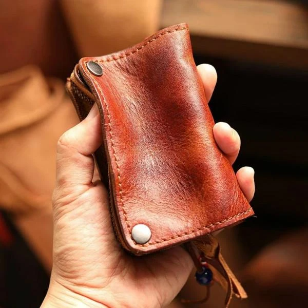 Retro Short Bifold Small Front PocketT Wallets