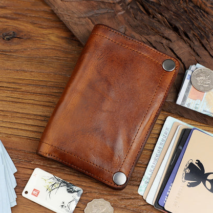 Retro Handmade Leather Wallet Multi-card Slots Wallet