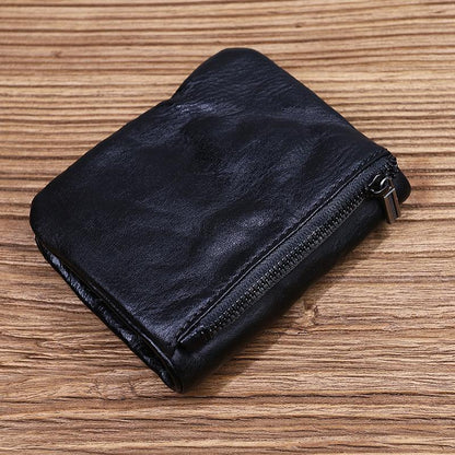 Retro Leather Handmade Short Wallets