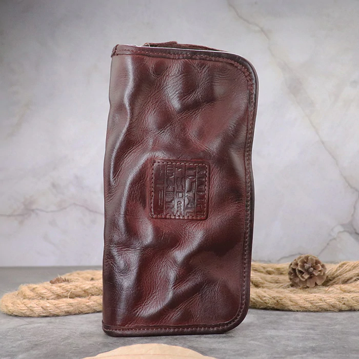 Mens Leather Coin Card Holder Car Key Wallet