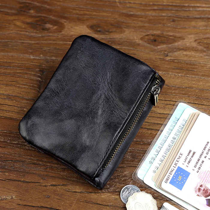 Retro Leather Handmade Short Wallets