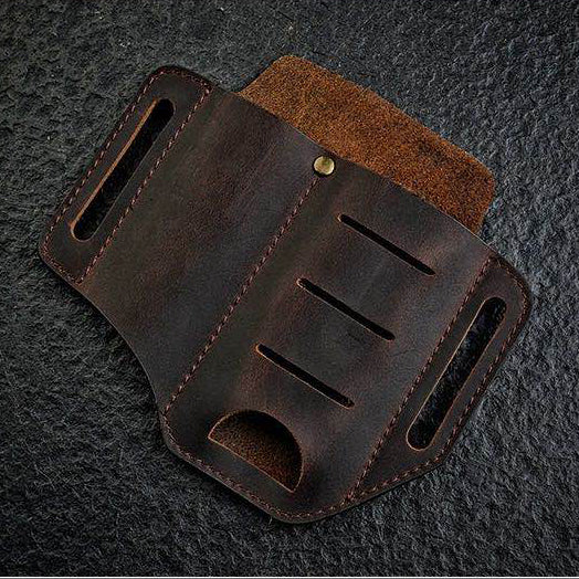 100% Handmade High Quality Leather Belt Loop Waist Multitool Sheath