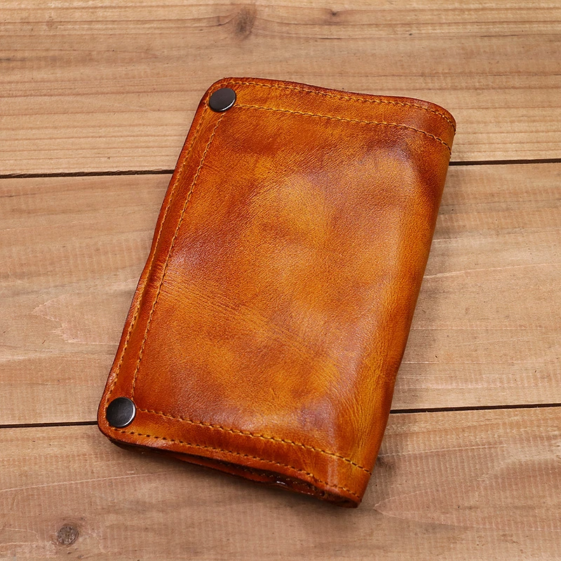 Vintage Handmade Genuine Leather Wallet Multi-card Slots Wallet