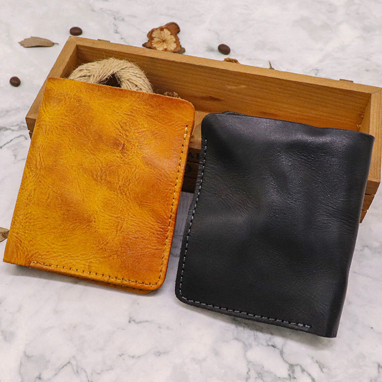 Retro Handmade Leather Card Wallets