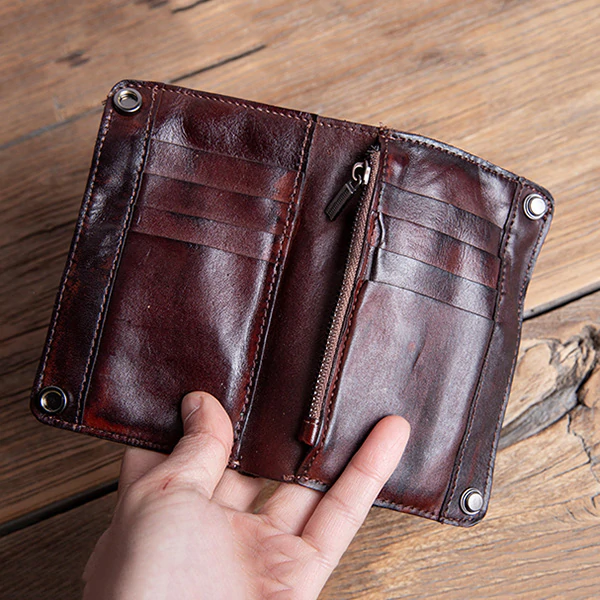 Retro Handmade Leather Wallet Multi-card Slots Wallet