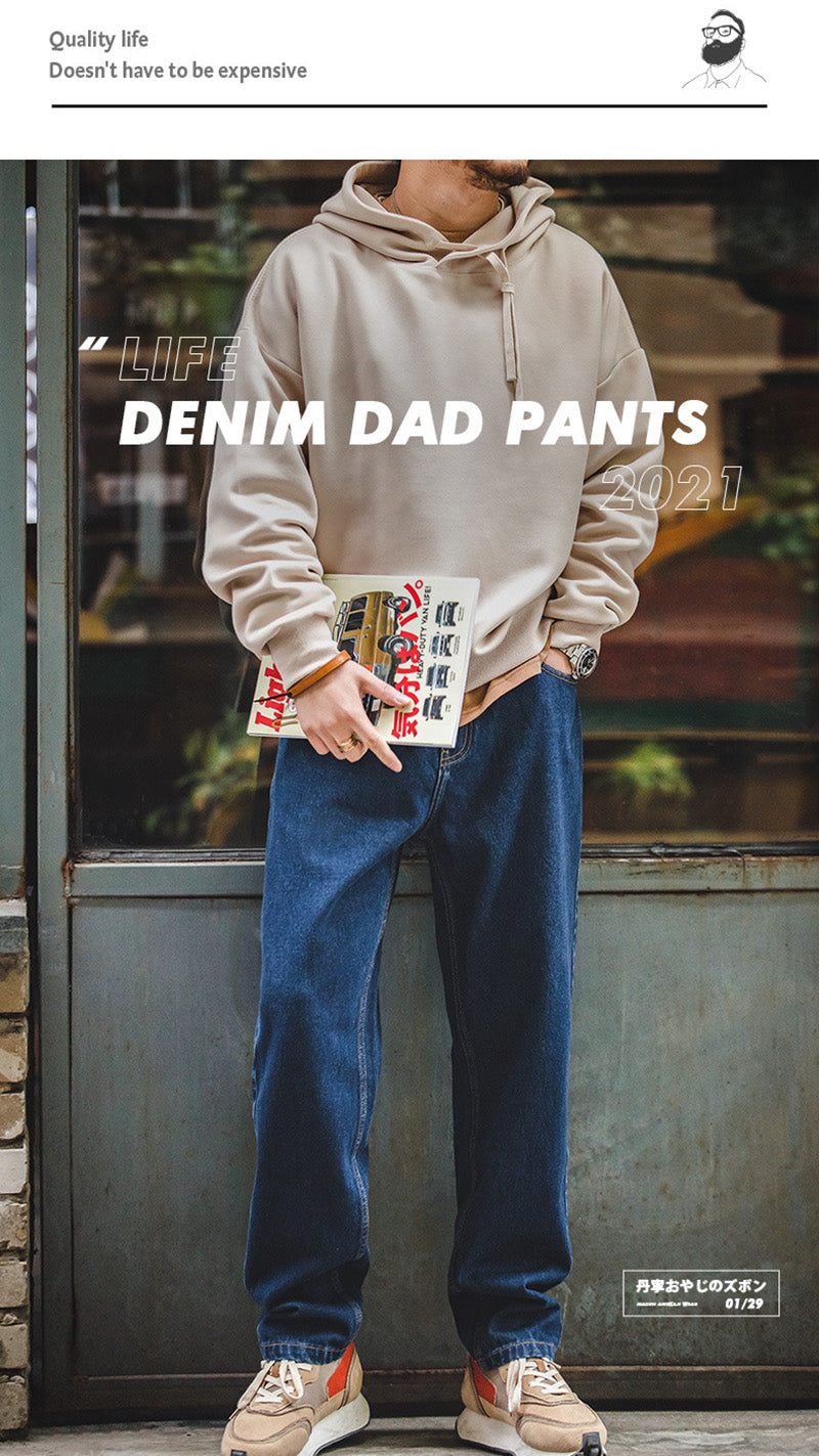 Retro Denim DAD Pants Straight Spring Oversize Jeans