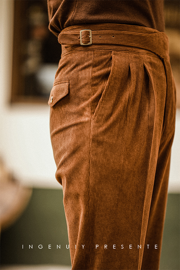 Retro Thick Corduroy Trousers Winter Casual Pants