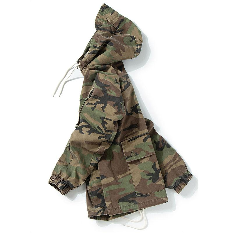 Retro Military Style Camouflage Casual Pullover Hoodies