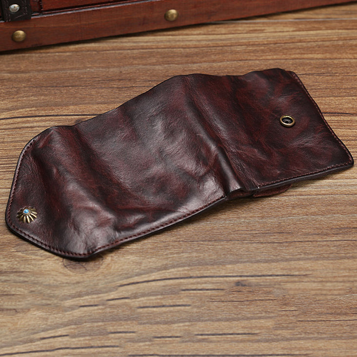 Retro Leather Handmade Short Wallets