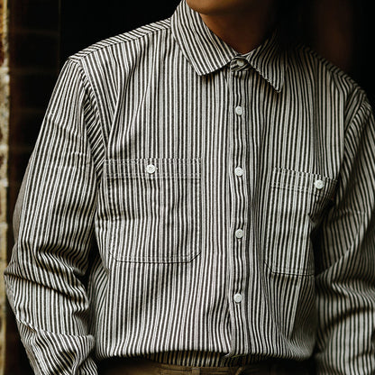 Retro Stripe Shirts in Grey