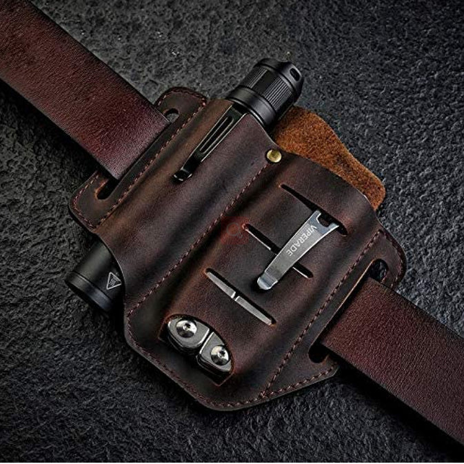 100% Handmade High Quality Leather Belt Loop Waist Multitool Sheath