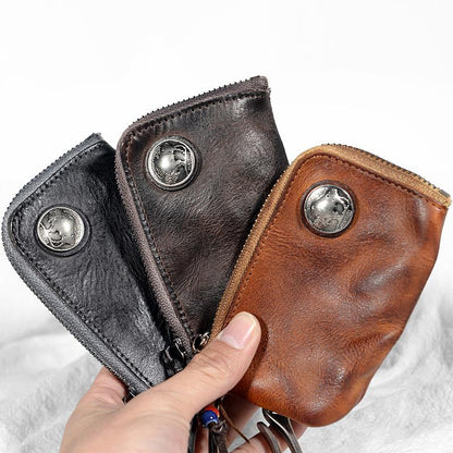 Men Small Coin Card Holder Car Key Wallet