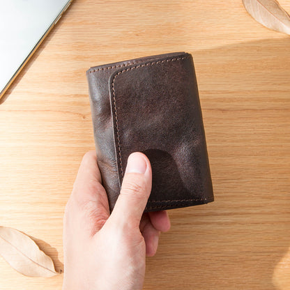 Vintage Leather Handmade Card Wallet