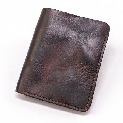 Retro Handmade Leather Card Wallets