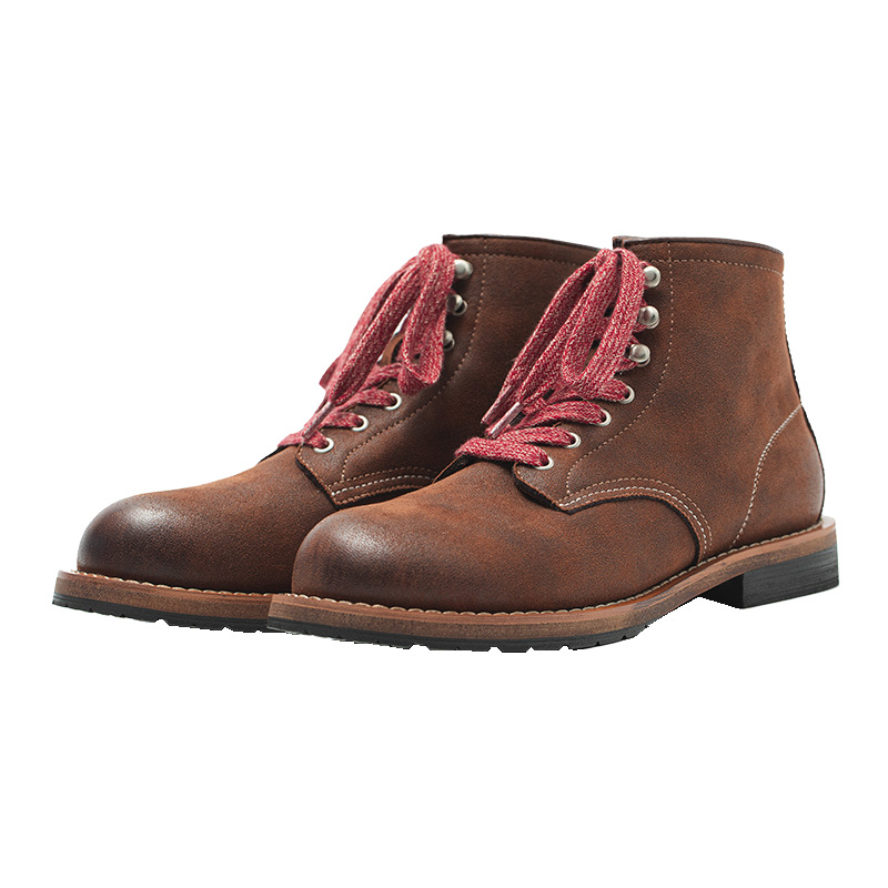 Men Retro Desert High Top Swede  Boots Winter Shoes