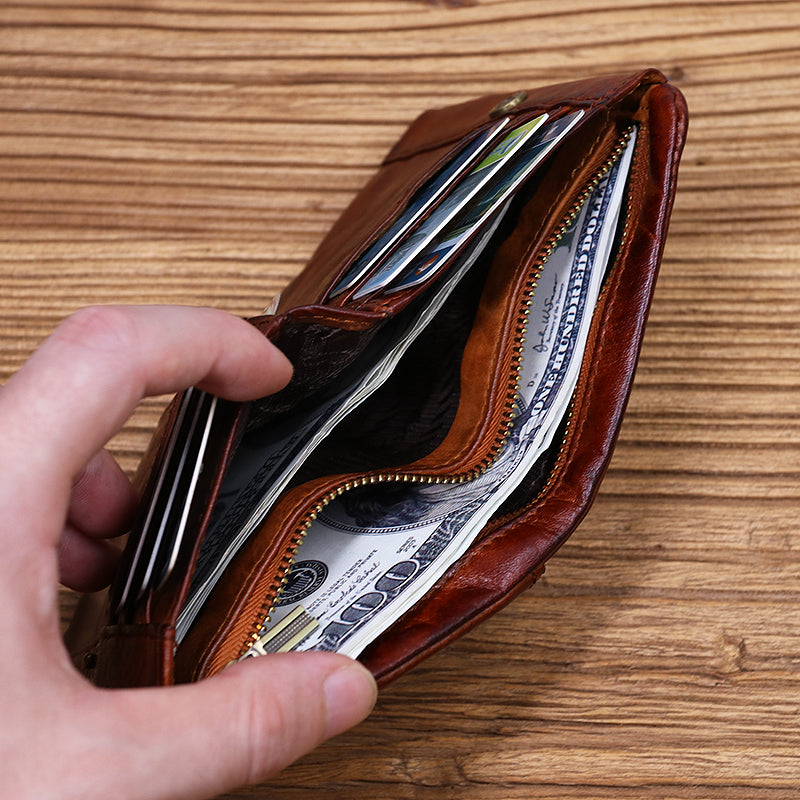 Retro Leather Handmade Short Wallets – Martboutique