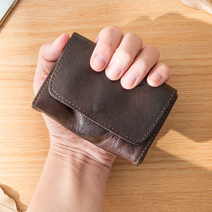 Vintage Leather Handmade Card Wallet