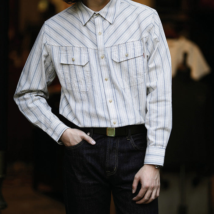 Retro Stripe Shirts Outwears