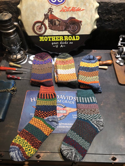 Men's 5 Pairs Retro Ethnic Style Socks