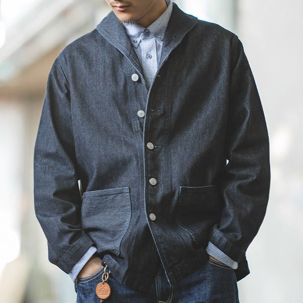 Retro Military Style Casual Washed Denim Jacket Outwears