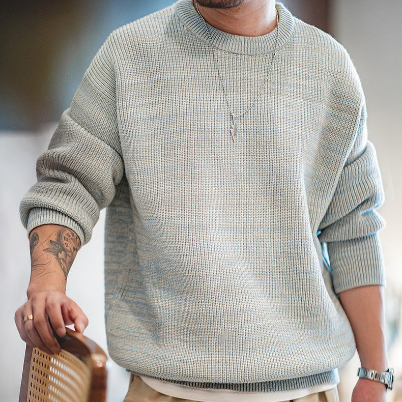 Retro Knitted Blended Sweater Outwear