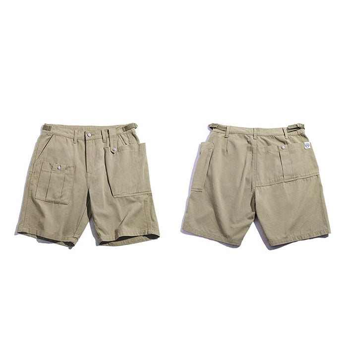 Retro Solid Color P37 Military Shorts Big Pockets Shorts