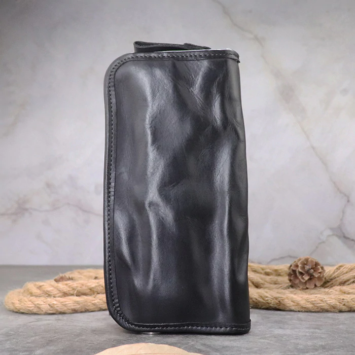 Mens Leather Coin Card Holder Car Key Wallet