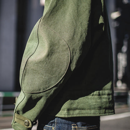 Vintage Green Swedish Motorcycle Jacket Outwear