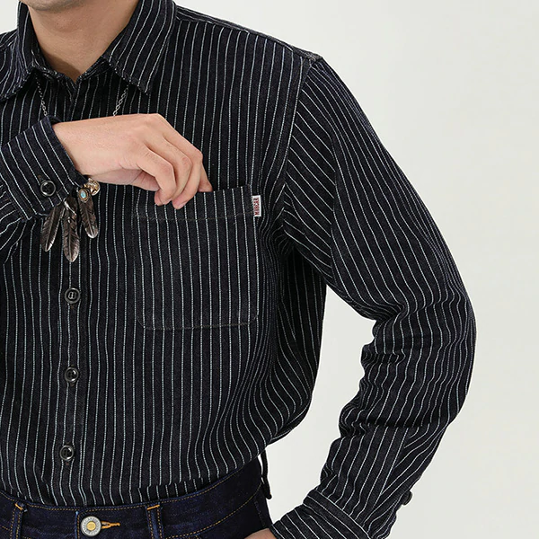 Retro Stripe Denim Shirts