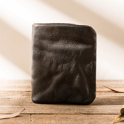 Retro Leather Handmade Short Wallets