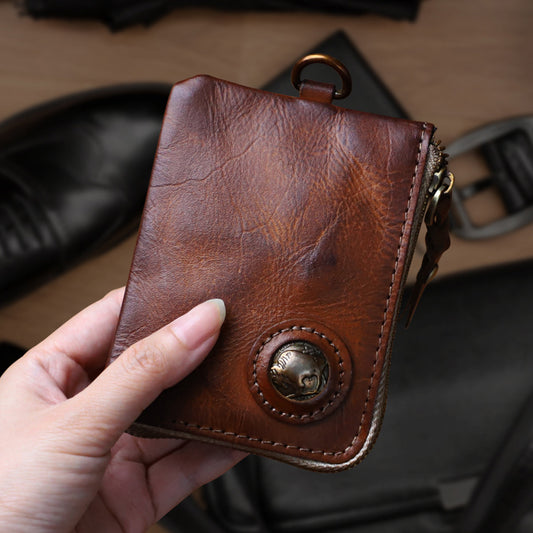 Handmade Retro Card Holder Leather Wallet