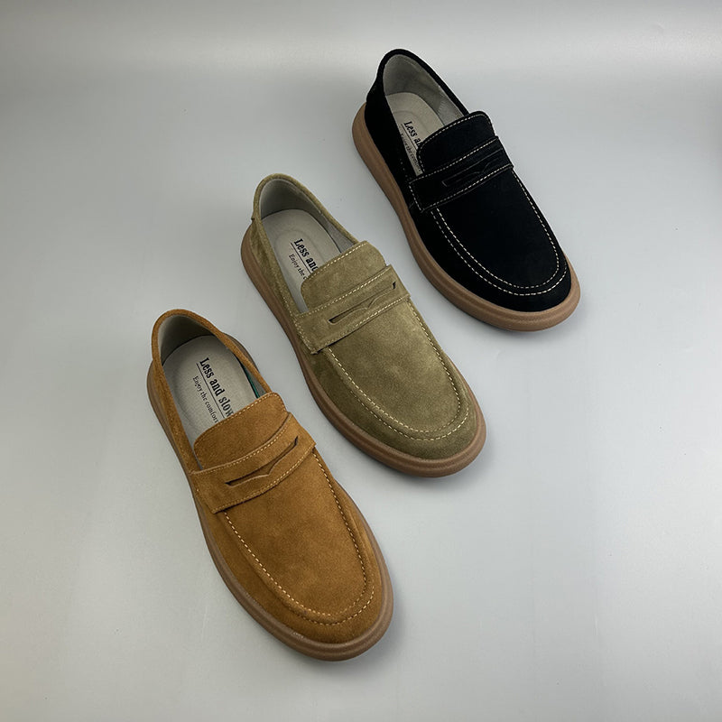 Retro Leather Anti-slip Soft-soled Suede Shoes