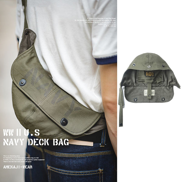 Retro Letter Print U.S Navy N1 Deck Bag Outdoor Casual Hat