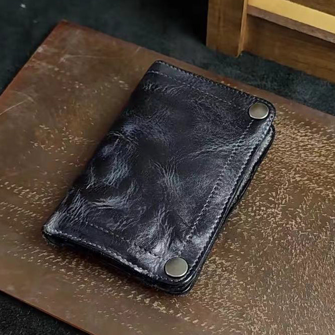 Retro Handmade Leather Wallet Multi-card Slots Wallet