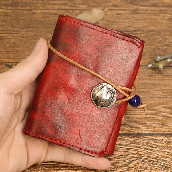 Retro handmade Leather Card Holder Wallets