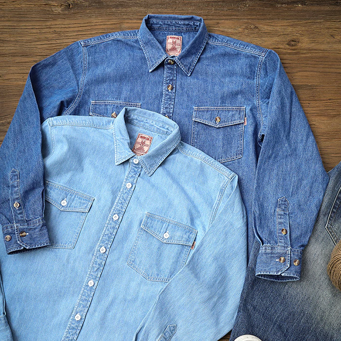 Retro Casual Denim Shirts Outwears