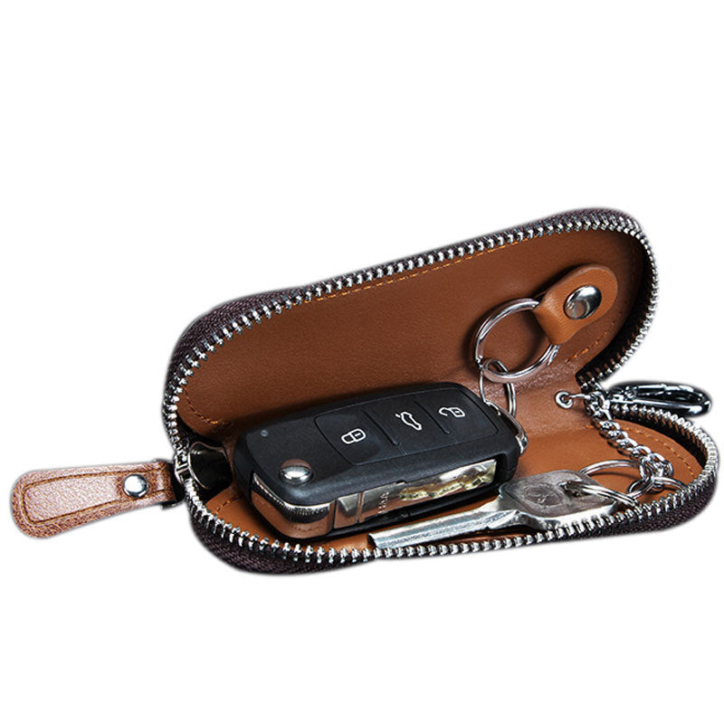 Retro Style Zipper Key Bag Car Key Wallet