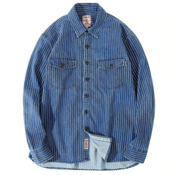 Retro Casual Denim Shirts Outwears